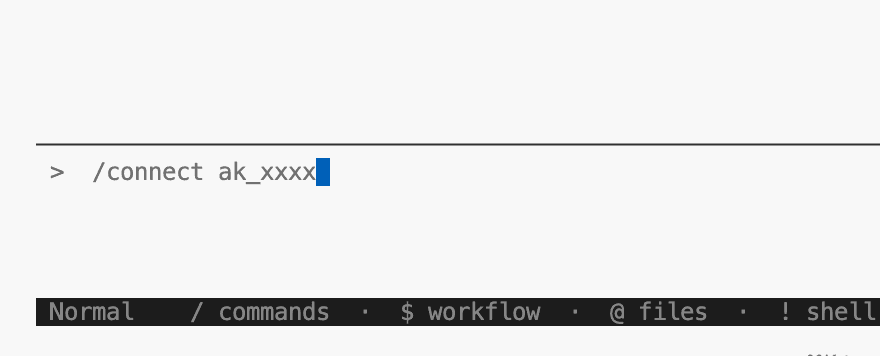 执行 /connect 命令